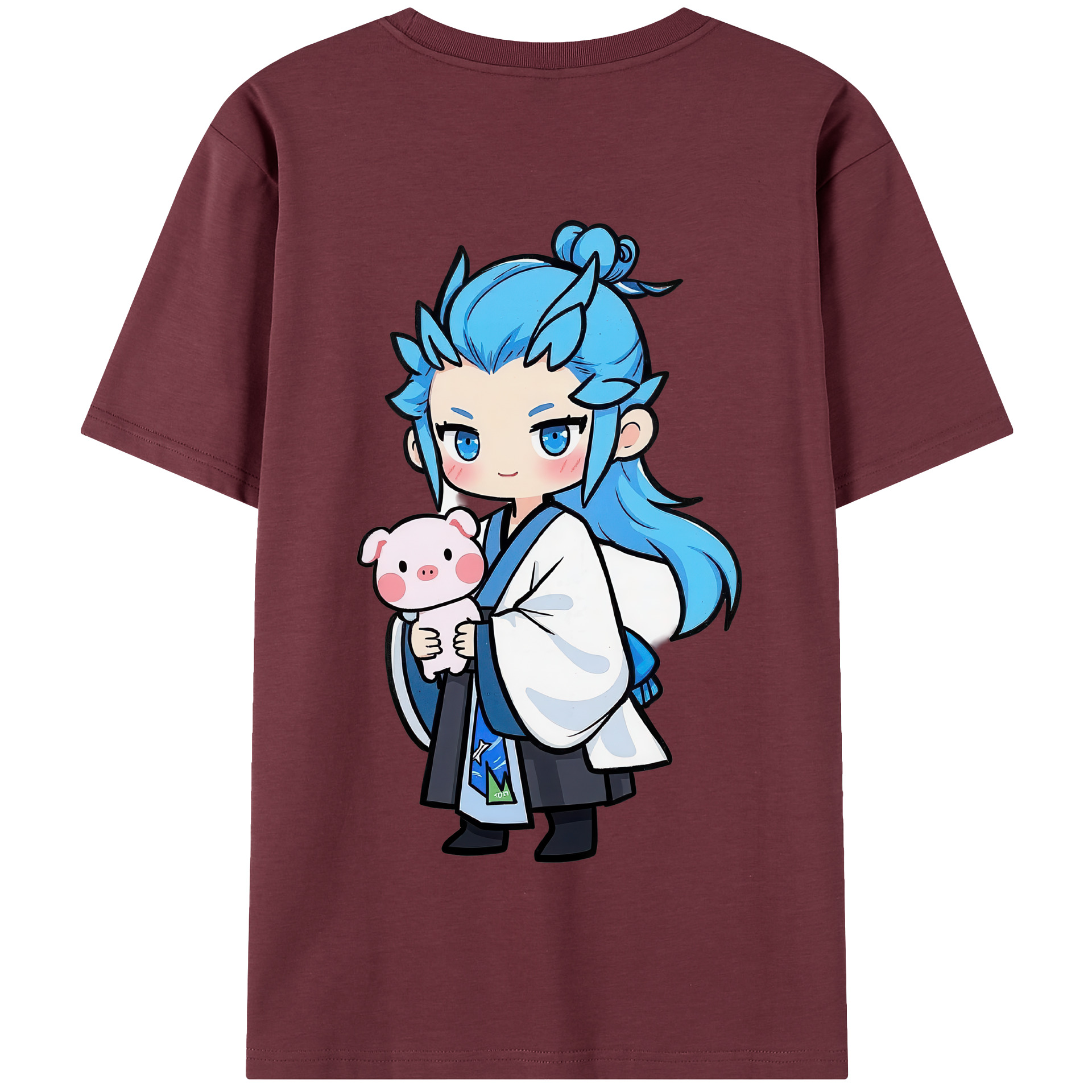 （画像用） Ne Zha 2 ナタ 魔童の大暴れ 綿100％半袖Tシャツ（背面プリント）